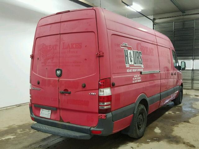 WD0PE845985230548 - 2008 DODGE SPRINTER 2 RED photo 4