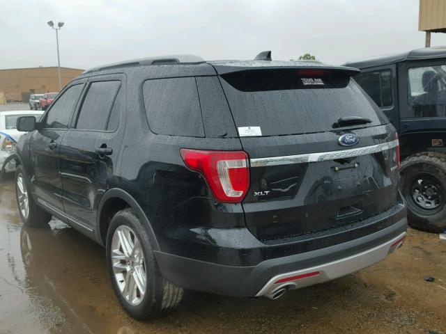 1FM5K7D82GGD25979 - 2016 FORD EXPLORER X BLACK photo 3