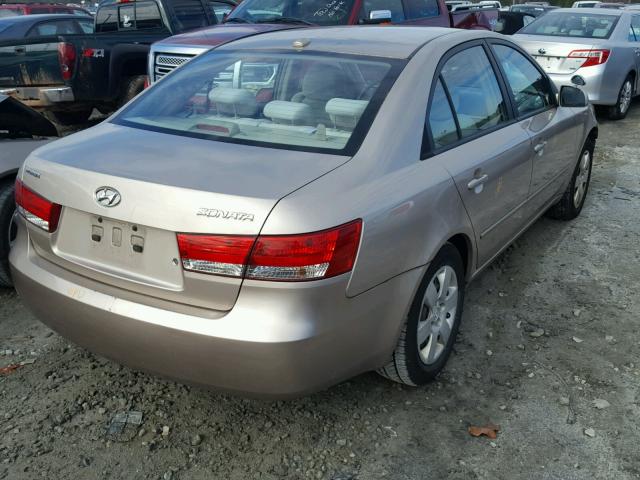 5NPET46C38H380598 - 2008 HYUNDAI SONATA GLS GOLD photo 4