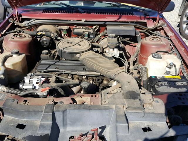 1G1JC54GXM7206206 - 1991 CHEVROLET CAVALIER V BURGUNDY photo 7