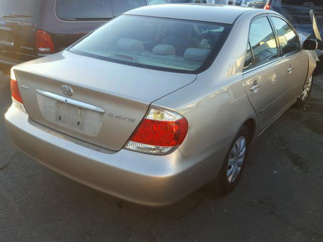 4T1BE32K55U537405 - 2005 TOYOTA CAMRY LE ოქროსფერი ფოტო 4