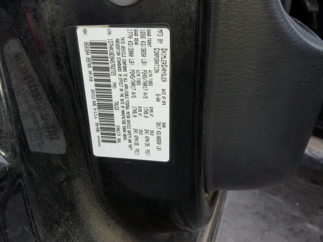 1D7HA18D94S762725 - 2004 DODGE RAM 1500 S BLACK photo 10