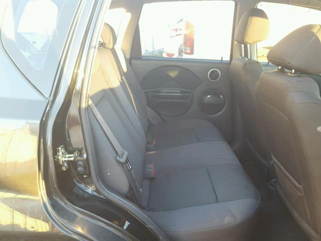 KL1TD66607B735616 - 2007 CHEVROLET AVEO BASE შავი ფოტო 6