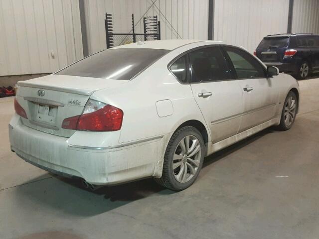 JNKBY01F28M550999 - 2008 INFINITI M45 WHITE photo 4