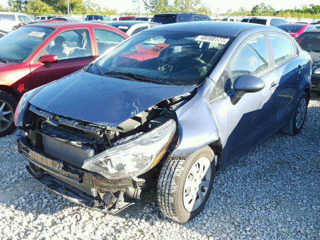 KNADM4A34G6537786 - 2016 KIA RIO LX BLUE photo 2