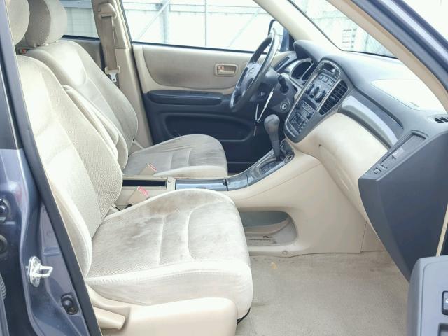 JTEGD21A330057329 - 2003 TOYOTA HIGHLANDER BLUE photo 5