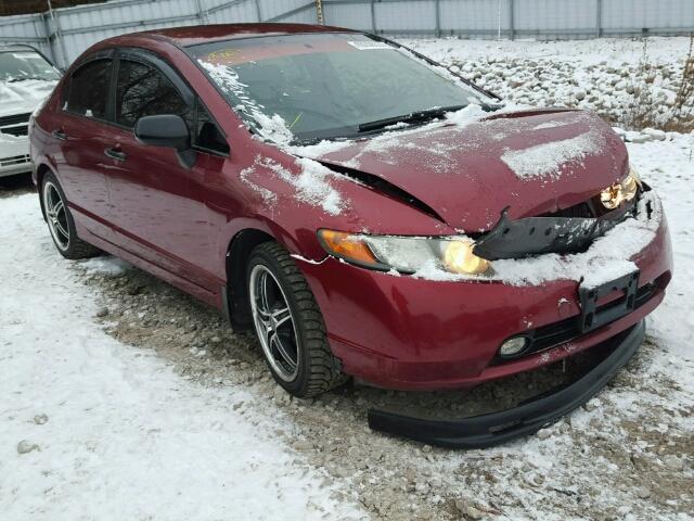 2HGFA16377H022728 - 2007 HONDA CIVIC DX RED photo 1