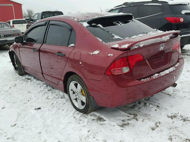 2HGFA16377H022728 - 2007 HONDA CIVIC DX RED photo 3