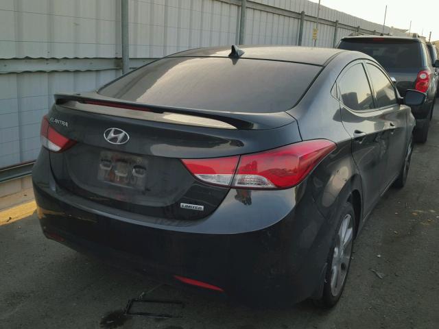 KMHDH4AE2DU693997 - 2013 HYUNDAI ELANTRA GL BLACK photo 4