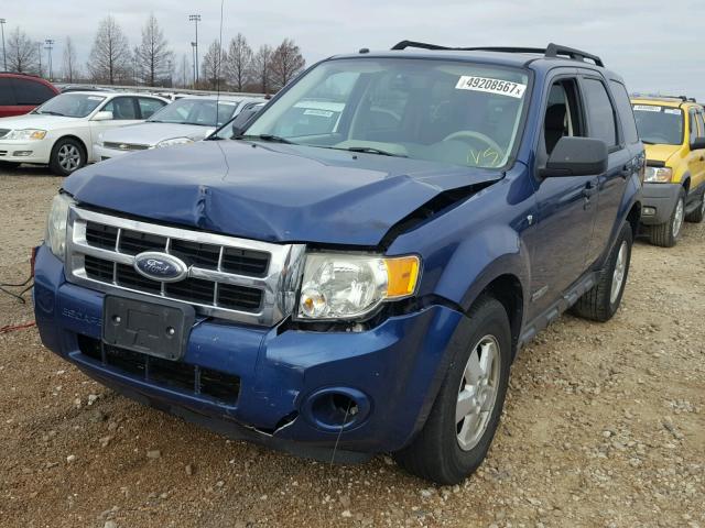 1FMCU03138KB36320 - 2008 FORD ESCAPE XLT BLUE photo 2