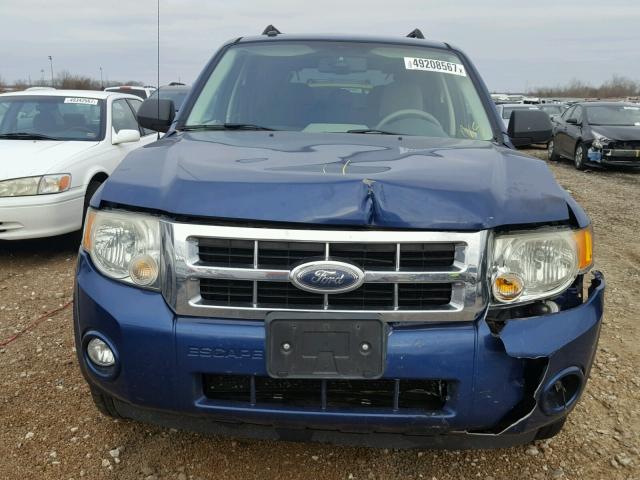 1FMCU03138KB36320 - 2008 FORD ESCAPE XLT BLUE photo 7