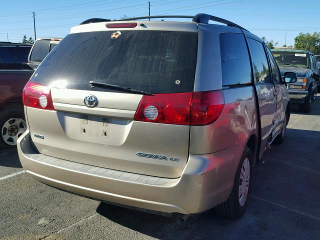 5TDZA23C66S409132 - 2006 TOYOTA SIENNA CE GOLD photo 4