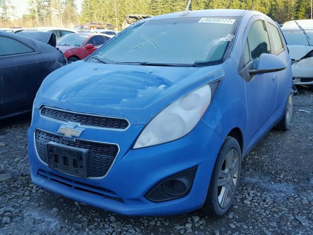 KL8CB6S93EC440721 - 2014 CHEVROLET SPARK LS BLUE photo 2