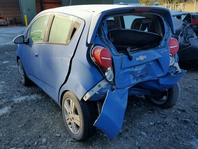 KL8CB6S93EC440721 - 2014 CHEVROLET SPARK LS BLUE photo 3