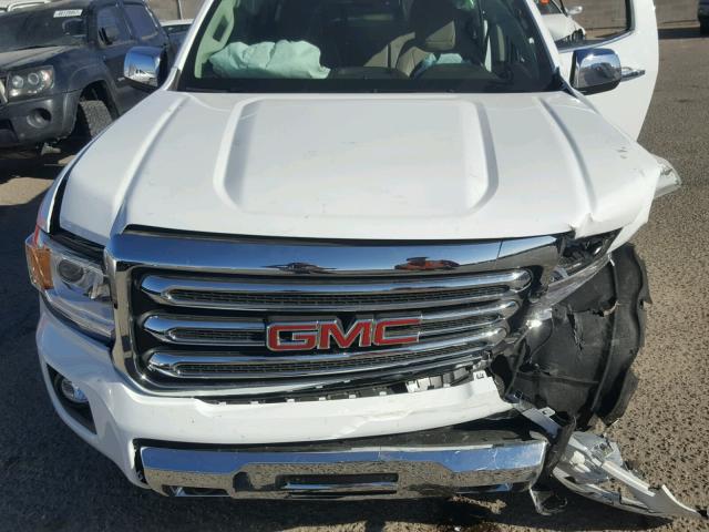 1GTG6DEN8H1307057 - 2017 GMC CANYON SLT WHITE photo 7