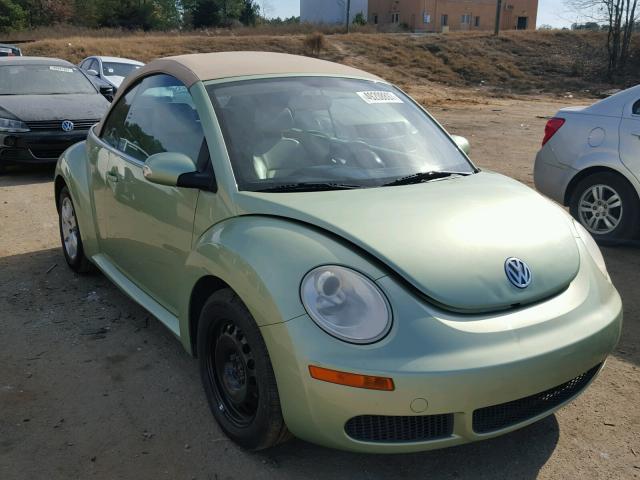 3VWRF31Y87M402008 - 2007 VOLKSWAGEN NEW BEETLE GREEN photo 1