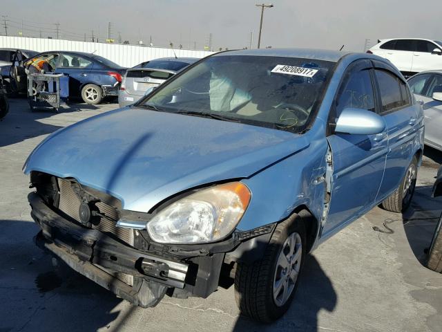 KMHCN46C99U367472 - 2009 HYUNDAI ACCENT GLS BLUE photo 2