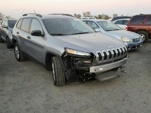 1C4PJLAB0HW667866 - 2017 JEEP CHEROKEE S SILVER photo 1