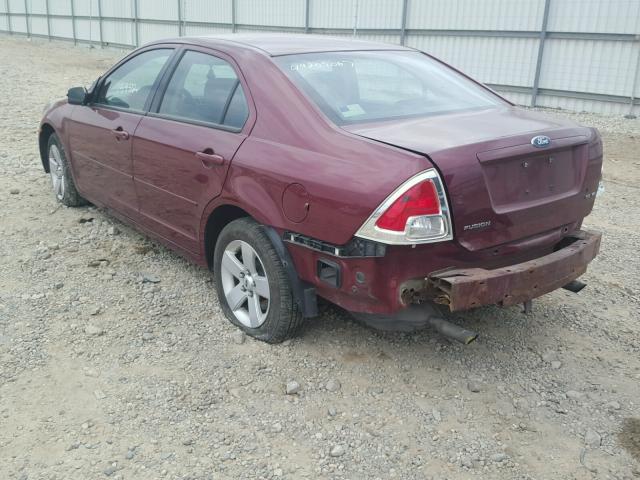 3FAFP07166R210718 - 2006 FORD FUSION SE MAROON photo 3