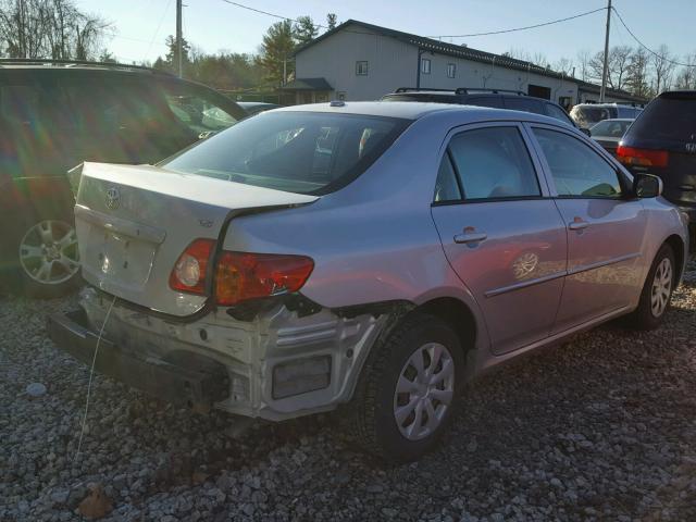 2T1BU40E89C128831 - 2009 TOYOTA COROLLA BA SILVER photo 4