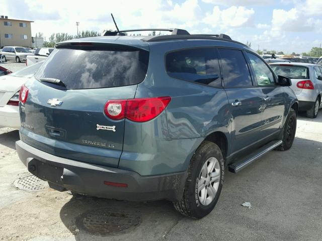 1GNER13D99S143294 - 2009 CHEVROLET TRAVERSE L BLUE photo 4