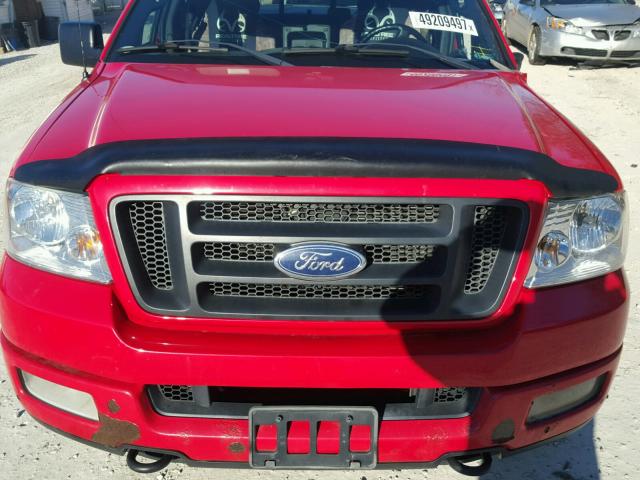 1FTPW14584KC39427 - 2004 FORD F150 SUPER RED photo 7