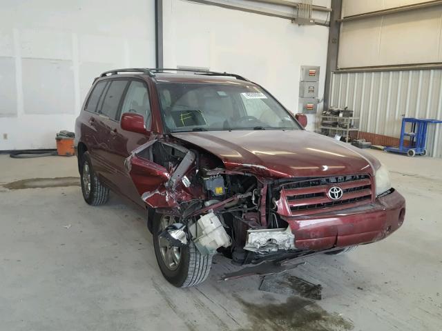 JTEEP21AX70228260 - 2007 TOYOTA HIGHLANDER MAROON photo 1