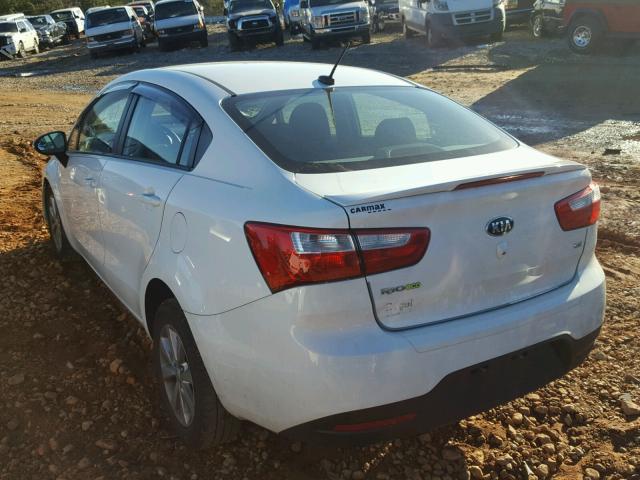 KNADN4A39E6397793 - 2014 KIA RIO EX WHITE photo 3