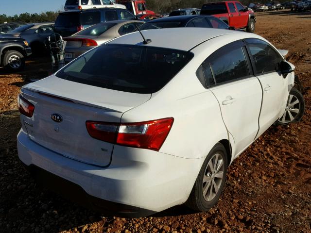 KNADN4A39E6397793 - 2014 KIA RIO EX WHITE photo 4