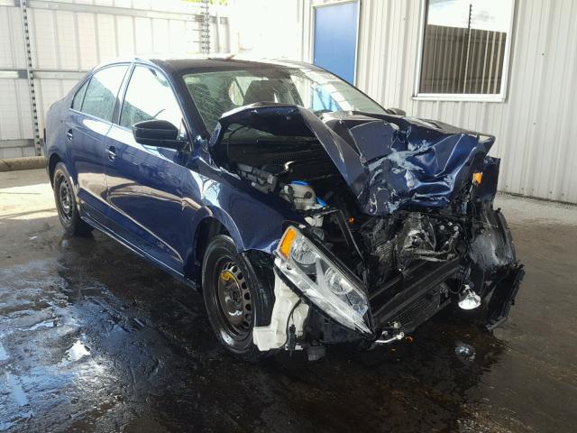 3VW2K7AJ1CM404748 - 2012 VOLKSWAGEN JETTA BASE BLUE photo 1