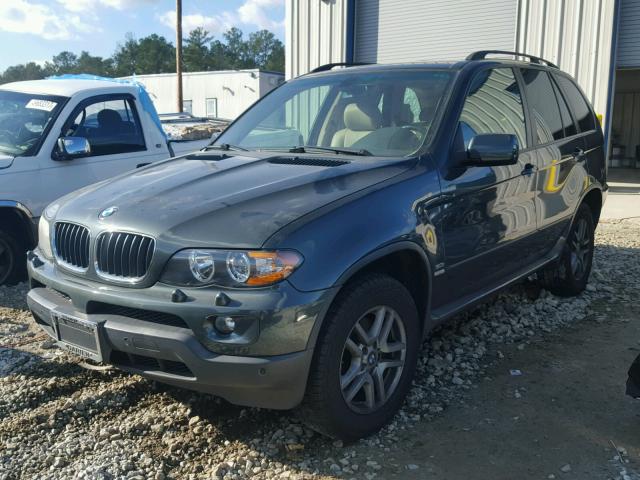 5UXFA13595LY15743 - 2005 BMW X5 3.0I GREEN photo 2