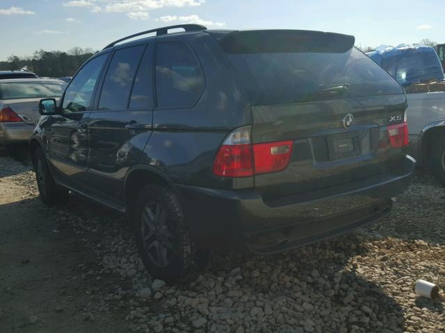 5UXFA13595LY15743 - 2005 BMW X5 3.0I GREEN photo 3