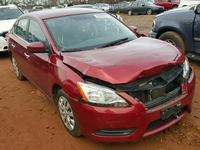 3N1AB7APXFY216958 - 2015 NISSAN SENTRA S RED photo 1
