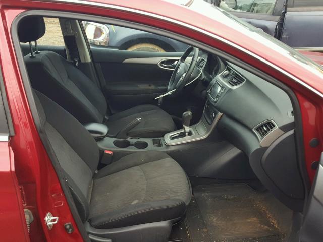 3N1AB7APXFY216958 - 2015 NISSAN SENTRA S RED photo 5