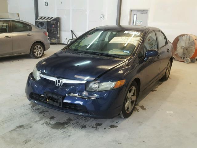 1HGFA16866L079757 - 2006 HONDA CIVIC EX BLUE photo 2