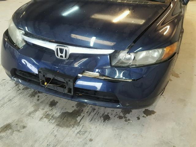 1HGFA16866L079757 - 2006 HONDA CIVIC EX BLUE photo 9