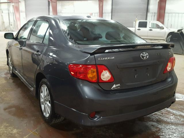 1NXBU40E19Z144559 - 2009 TOYOTA COROLLA BA GRAY photo 3