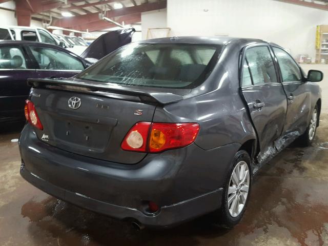 1NXBU40E19Z144559 - 2009 TOYOTA COROLLA BA GRAY photo 4