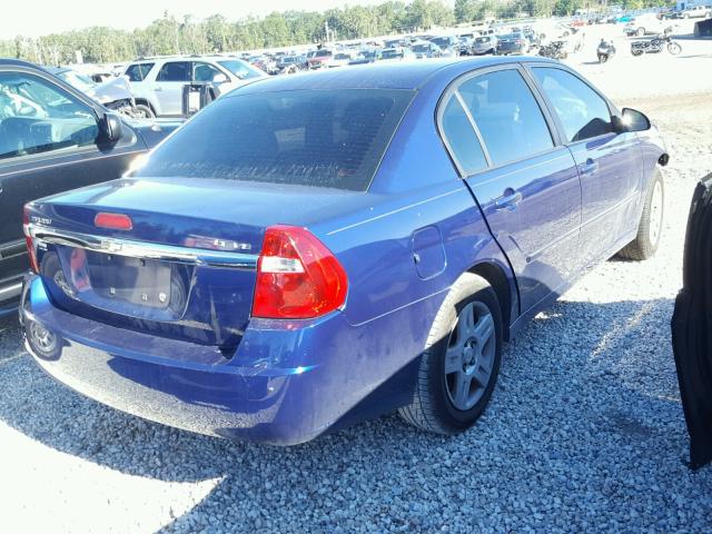 1G1ZT51816F252693 - 2006 CHEVROLET MALIBU LT BLUE photo 4