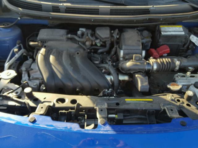 3N1CN7AP8FL930567 - 2015 NISSAN VERSA S BLUE photo 7