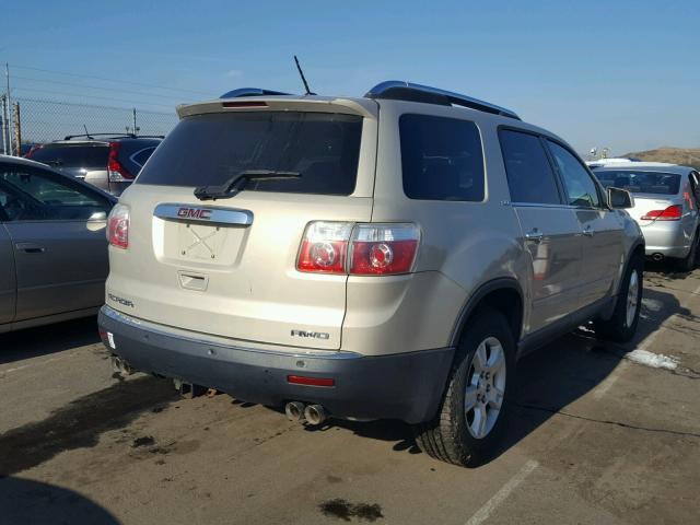 1GKEV23798J145074 - 2008 GMC ACADIA SLT BEIGE photo 4