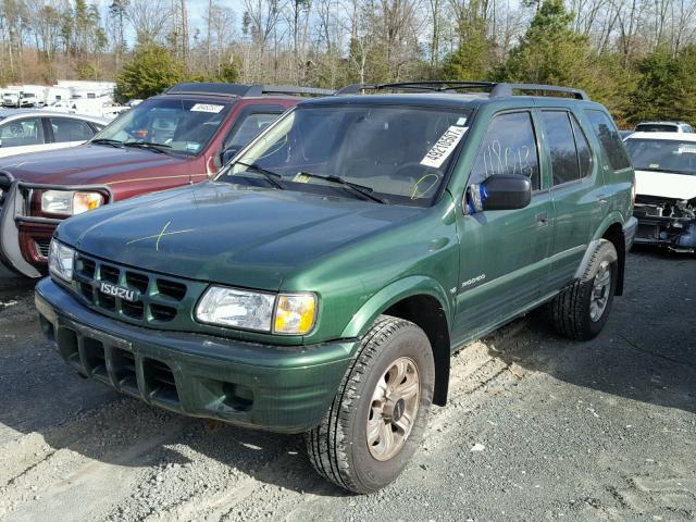 4S2DM58W814300752 - 2001 ISUZU RODEO S GREEN photo 2