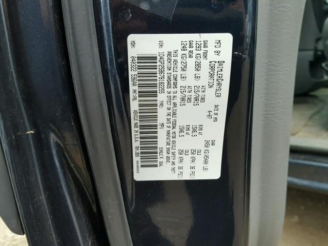 1D4GP25B67B182255 - 2007 DODGE CARAVAN SE BLUE photo 10