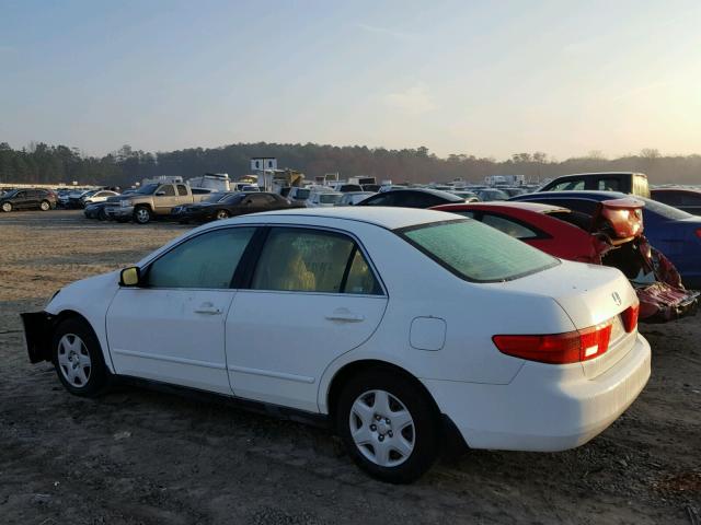 1HGCM56485L004183 - 2005 HONDA ACCORD LX WHITE photo 3