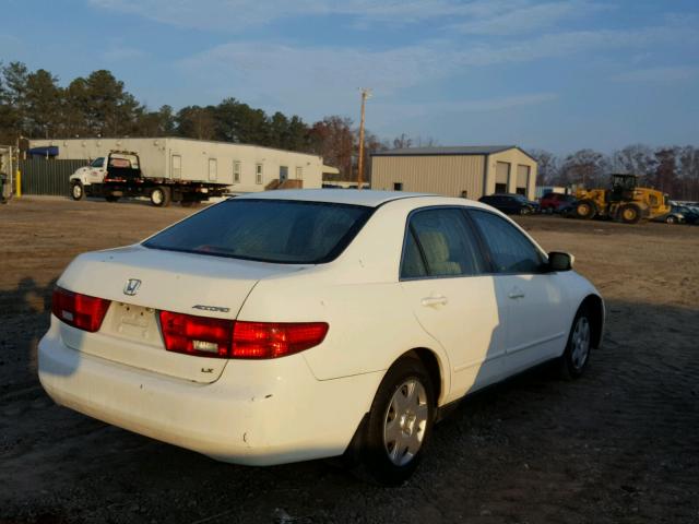 1HGCM56485L004183 - 2005 HONDA ACCORD LX WHITE photo 4