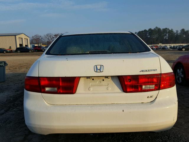 1HGCM56485L004183 - 2005 HONDA ACCORD LX WHITE photo 9