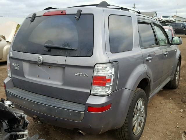 4M2CU97178KJ31800 - 2008 MERCURY MARINER PR GRAY photo 4