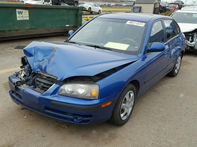 KMHDN56D66U199630 - 2006 HYUNDAI ELANTRA GL BLUE photo 2