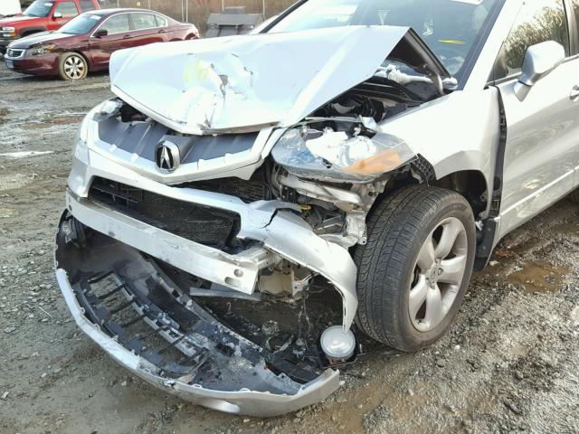 5J8TB18597A005040 - 2007 ACURA RDX TECHNO SILVER photo 9