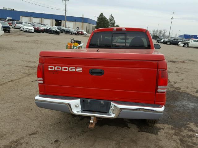 1B7GL22X1WS525254 - 1998 DODGE DAKOTA RED photo 6